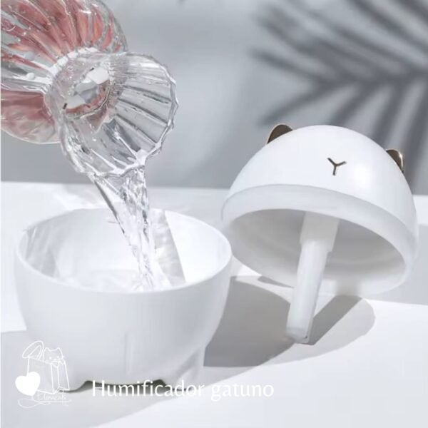 HUMIDIFICADOR BLANCO CON DISEÑO DE GATO - Imagen 2