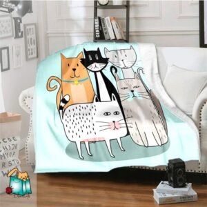 COBIJA GATO FAMILIA