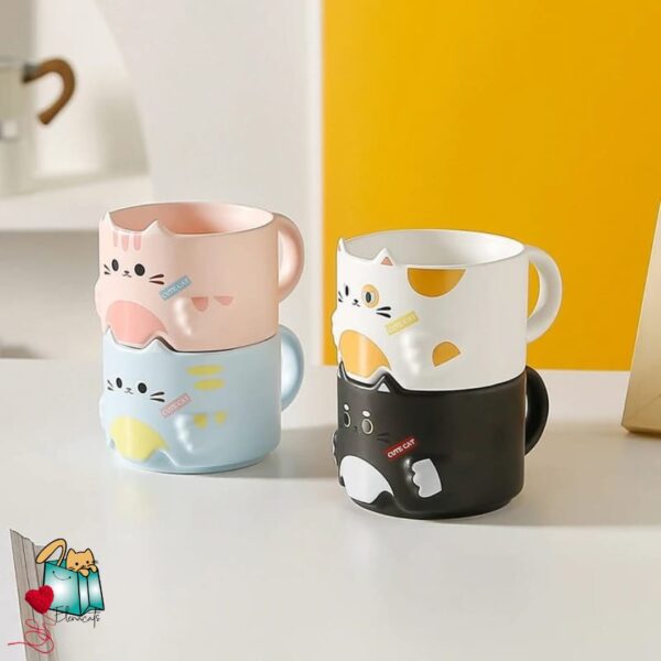 MUG DISEÑO DE GATO COLORES