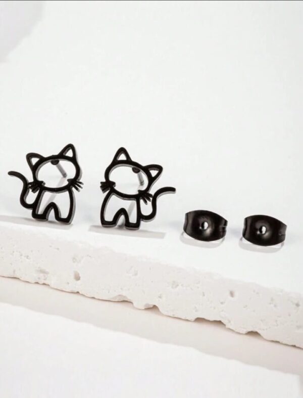 ARETES CON DISEÑO DE GATO - Imagen 3