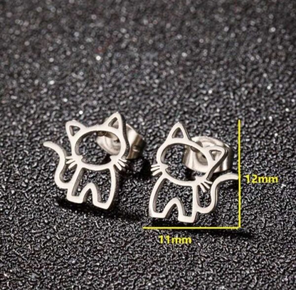 ARETES CON DISEÑO DE GATO - Imagen 2