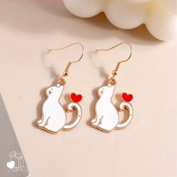 ARETES GATO BLANCO