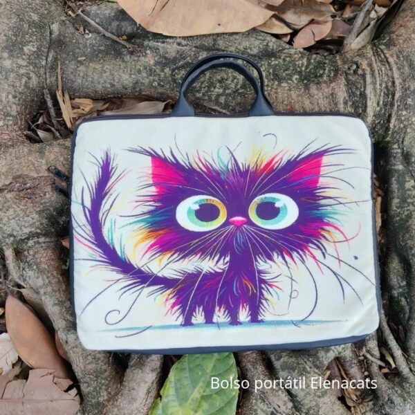 BOLSO PARA PORTATIL GATO DOBLE DISEÑO - Imagen 2