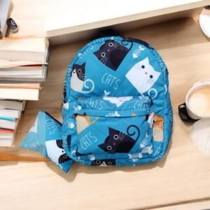 MORRAL DE GATOS AZUL