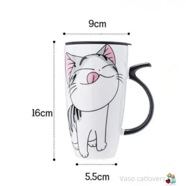 VASO CON DISEÑO DE GATO - Imagen 3