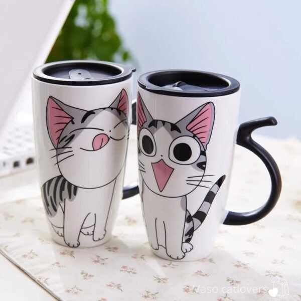 VASO CON DISEÑO DE GATO - Imagen 4