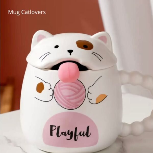 MUG DISEÑO DE GATO LENGUA - Imagen 2