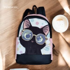 MORRAL DISEÑO GATO CON GAFAS
