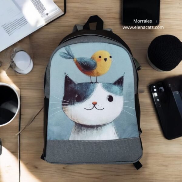 MORRAL DISEÑO GATO Y AVE