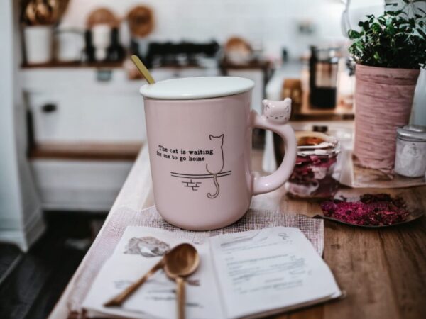 MUG ROSA CARITA DE GATO