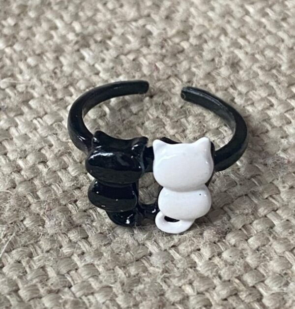 ANILLO DISEÑO DOS GATOS - Imagen 2