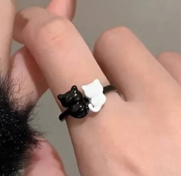 ANILLO DISEÑO DOS GATOS