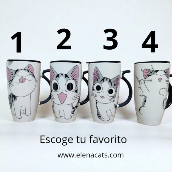VASO CON DISEÑO DE GATO - Imagen 4