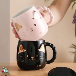 MUG RELIEVE DISEÑO DE GATO