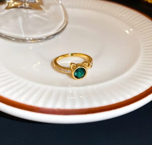 ANILLO PERLA DE GATO VERDE - Imagen 2