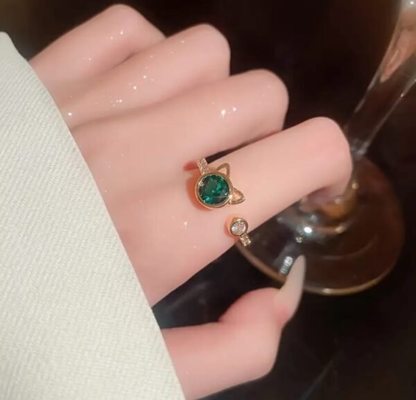 ANILLO PERLA DE GATO VERDE - Imagen 3