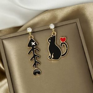 ARETES GATO Y PEZ