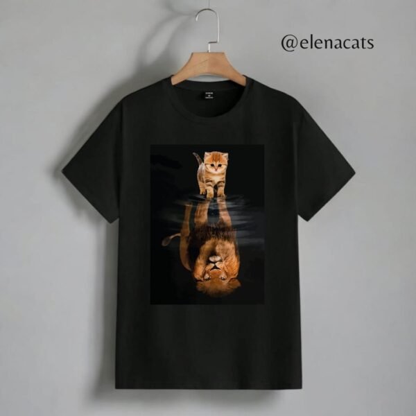 CAMISETA DE HOMBRE GATO REFLEJO - Imagen 2