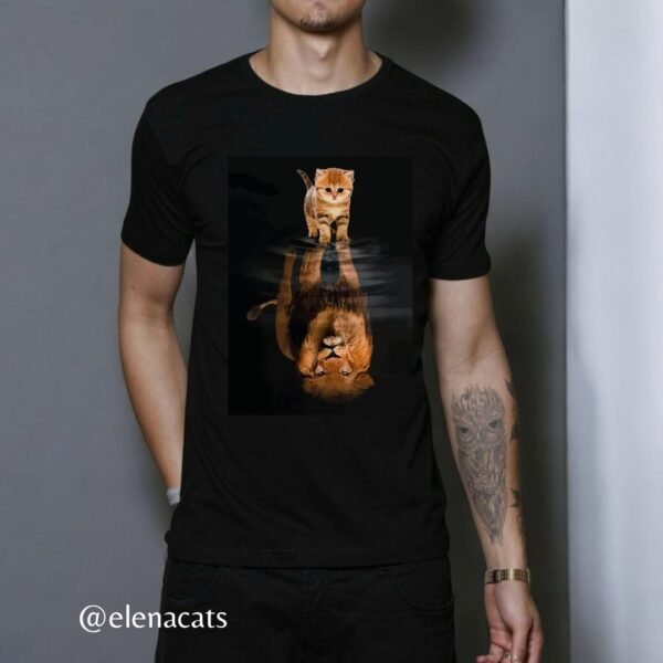 CAMISETA DE HOMBRE GATO REFLEJO