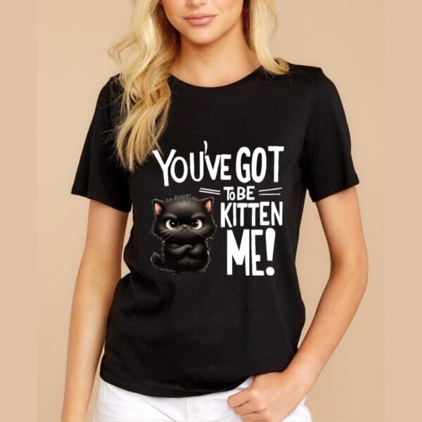 CAMISETA ALGODON GATO NEGRO - Imagen 2