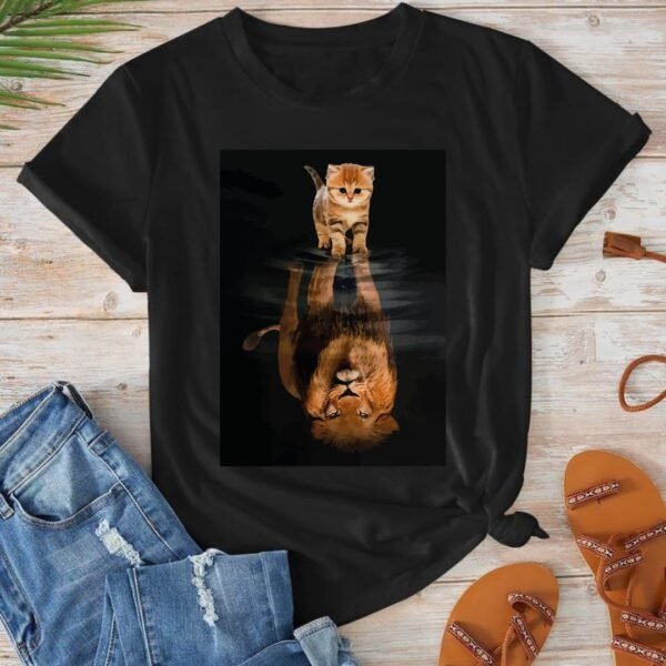 CAMISETA ALGODON GATO REFLEJO