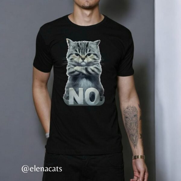 CAMISETA DE HOMBRE DISEÑO DE GATO