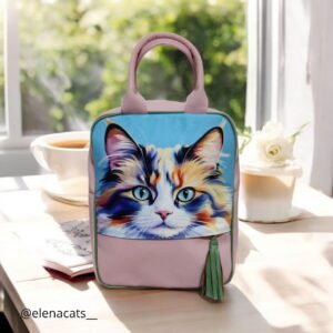 BOLSO DE MANO CARITA DE GATO