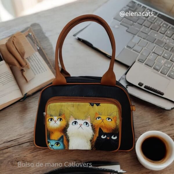 BOLSO DE MANO GATOS COLORES