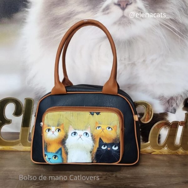 BOLSO DE MANO GATOS COLORES - Imagen 2