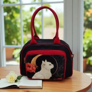 CARTERA  GATO Y FLOR