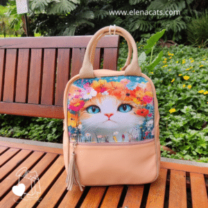 BOLSO DE MANO GATO PRINCESA MANDARINO