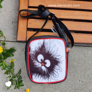 BOLSO DE MANO GATOS BIGOTES BLANCOS