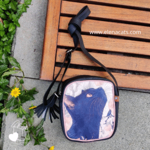 BOLSO DE MANO GATO MIRANDO ARRIBA