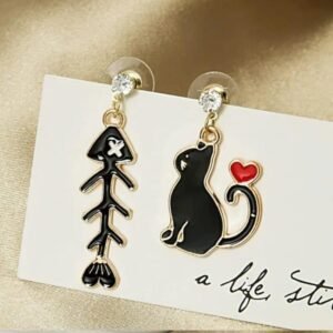 ARETES GATO Y PEZ