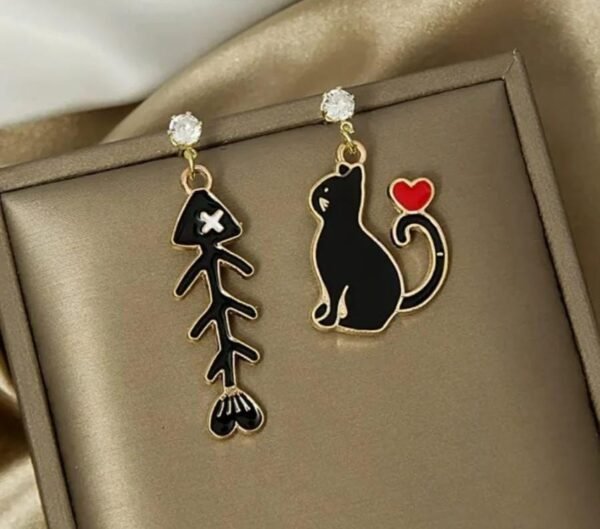 ARETES GATO Y PEZ - Imagen 2