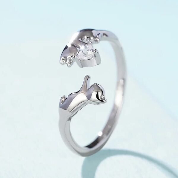 ANILLO DISEÑO 2 GATOS - Imagen 2