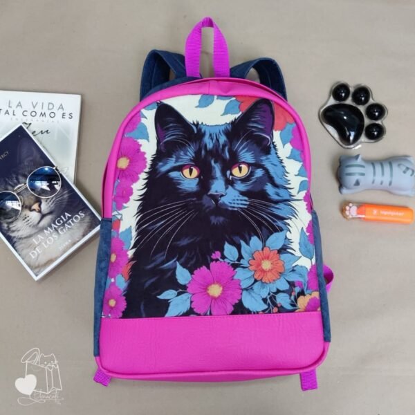 Morral con diseño de gato