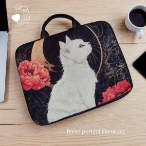 bolso para portátil con diseño de gato