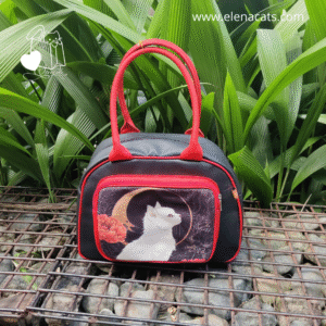 CARTERA  GATO Y FLOR
