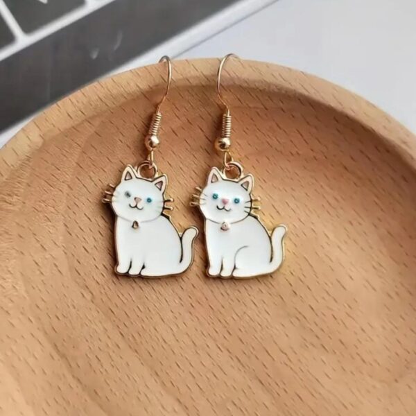 ARETES DISEÑO DE FORMA DE GATO - Imagen 3