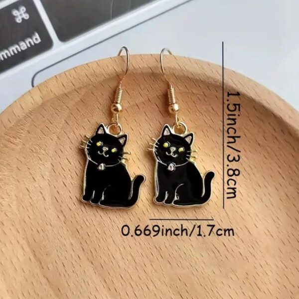 ARETES DISEÑO DE FORMA DE GATO - Imagen 2