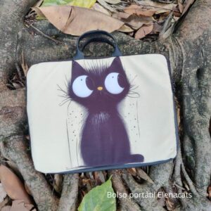BOLSO PARA PORTATIL GATO DOBLE DISEÑO