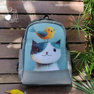 MORRAL DISEÑO GATO Y AVE