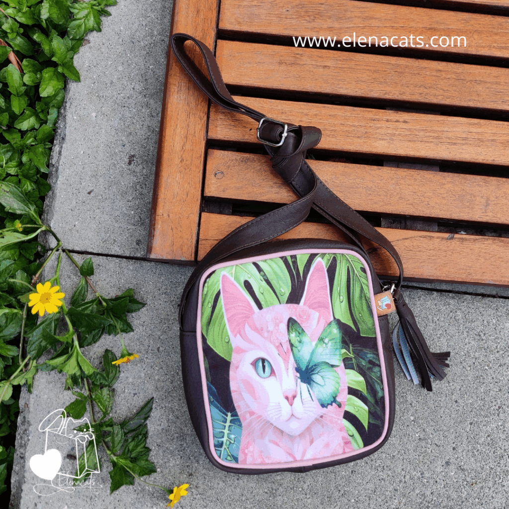 Bolso Manos Libres Gato Mariposa