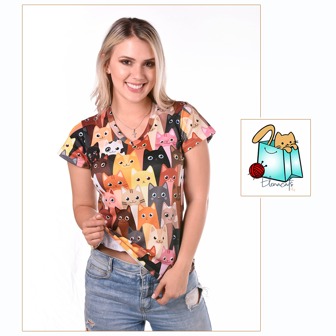Camiseta Gatos Cafe - Imagen 2