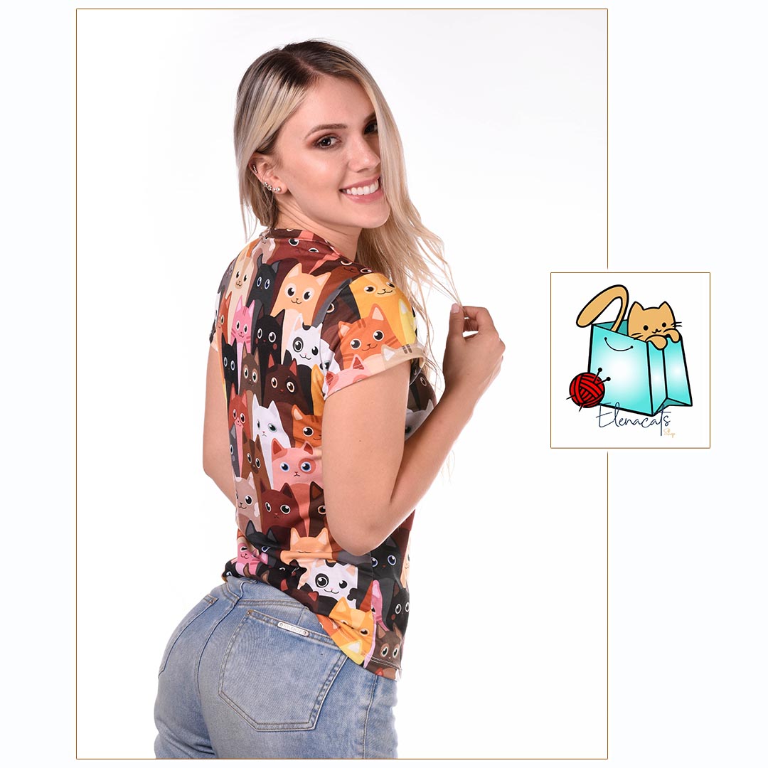 Camiseta Gatos Cafe - Imagen 3