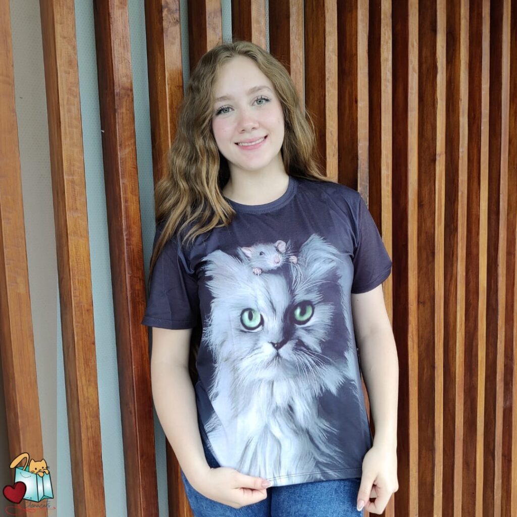 Camiseta De Mujer Gata Sofia - Liquidación Oulet