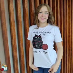 Camiseta De Mujer Gato Lana
