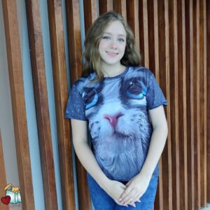 Camiseta De Mujer Carita De Gato