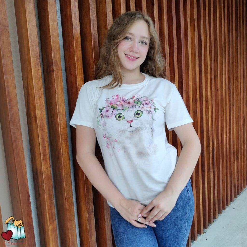 Camiseta Diseño De Gato Princesa